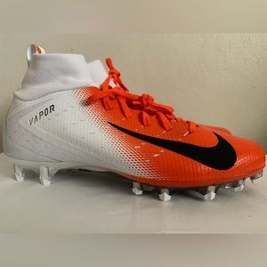 Nike Vapor Untouchable Pro 3 Football Cleats White Orange AO3021-118 Multi Size